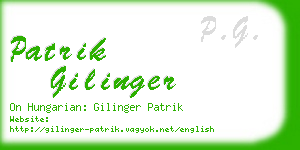 patrik gilinger business card
